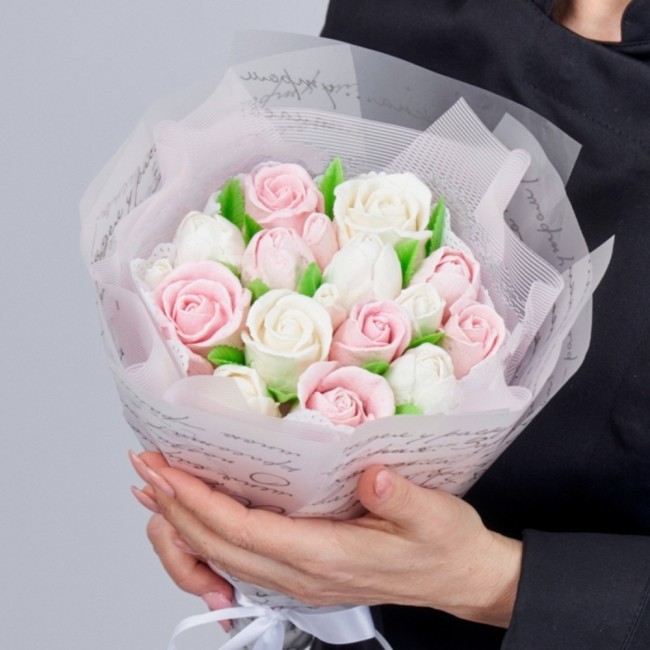 Букет цветов "Зефирный" Букет цветов "Зефирный"